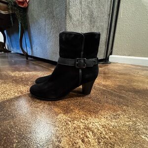 Clark’s Black Suede Ankle Boots